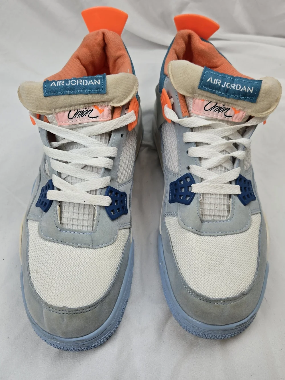 Union LA x Air Jordan 4 Mens Shoes Retro Blue Gray Orange DC9533-802 Size 10